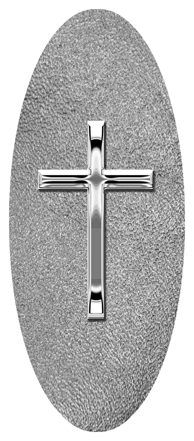Silver Single Cross Shimmer Silver